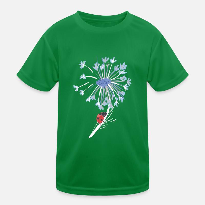 Entomology I Dandelion Flower Ladybeetle I Kids Functional T-Shirt