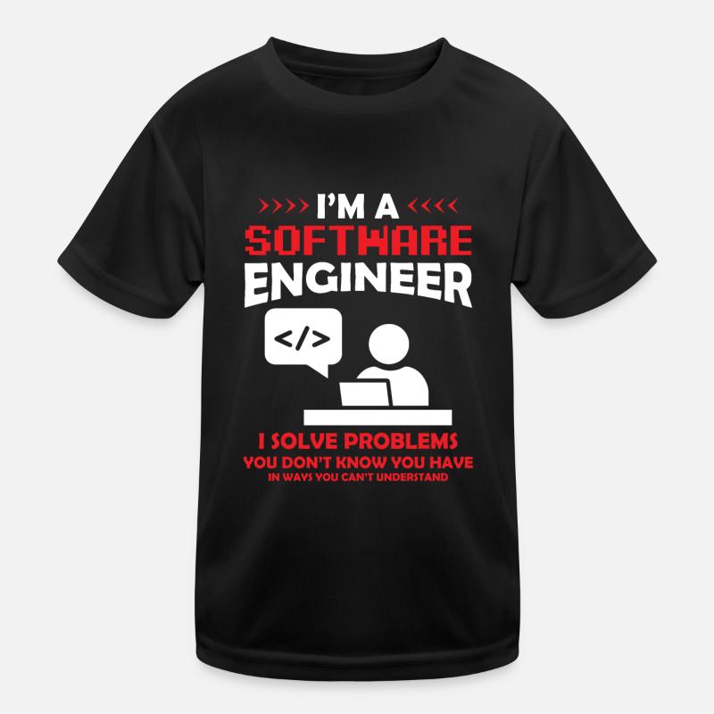 I'm a Software Engineer Software Developer - Kinder Funktions-T-Shirt - Schwarz