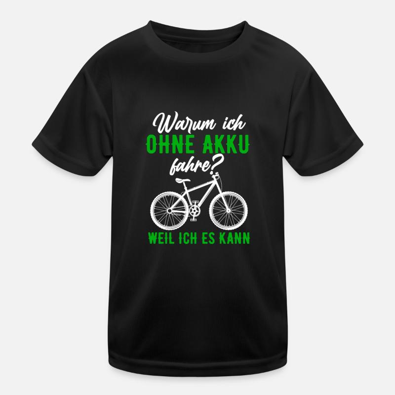 E-Bike Spruch Kinder Funktions-T-Shirt