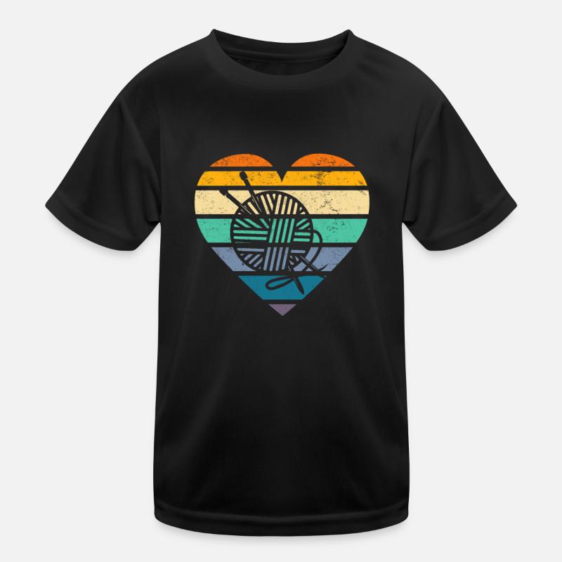 Retro Knitting Knitting Needle Knitting Needle Knitting Kids Functional T-Shirt