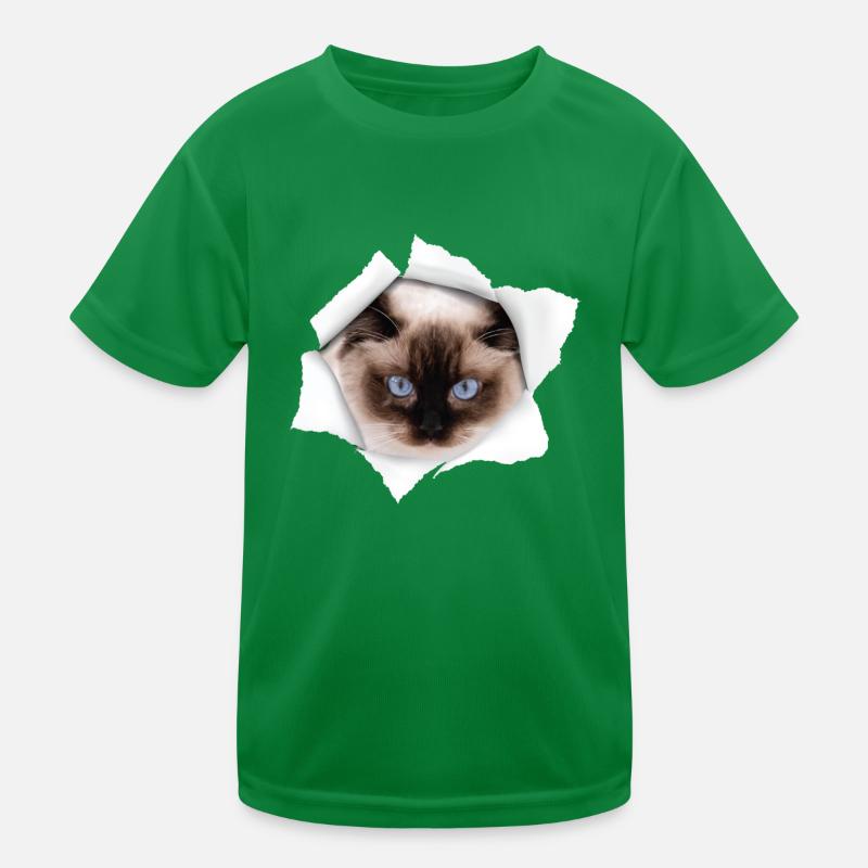 Nette Katze Torn - Ragdoll Cat Kinder Funktions-T-Shirt