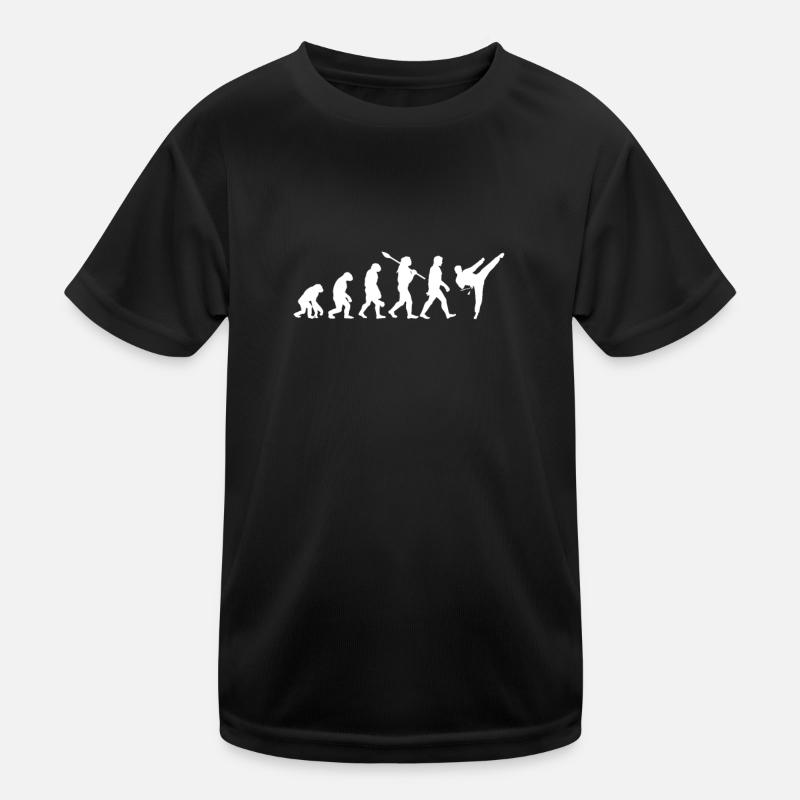 Evolution Karate Taekwondo Aikido Martial Arts Kids Functional T-Shirt