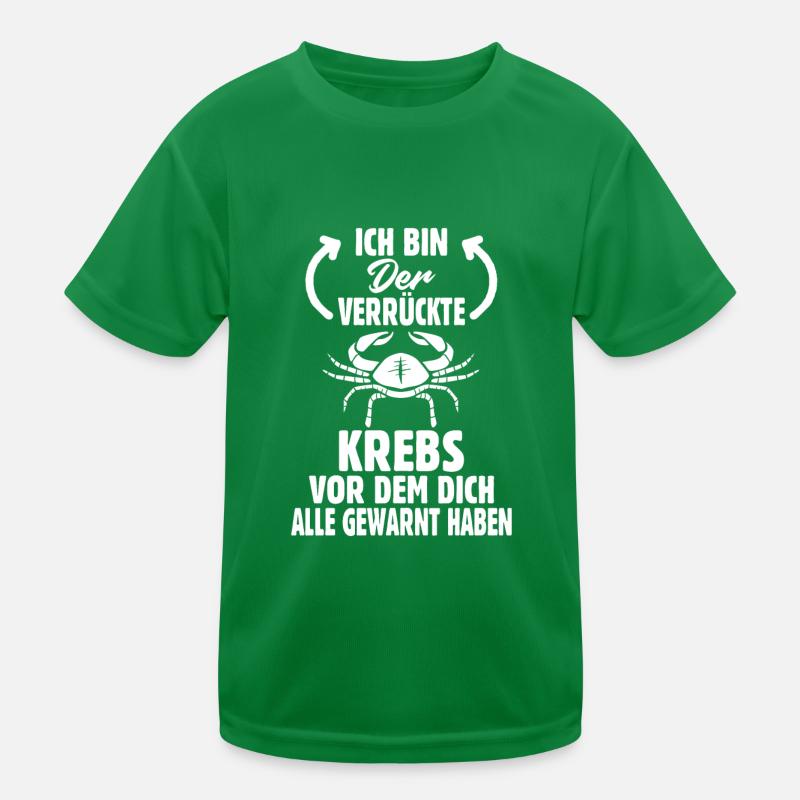 Sternzeichen Krebs Kinder Funktions-T-Shirt