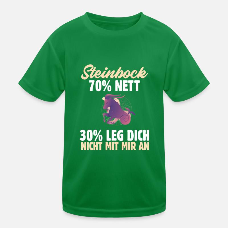 Sternzeichen Steinbock Kinder Funktions-T-Shirt