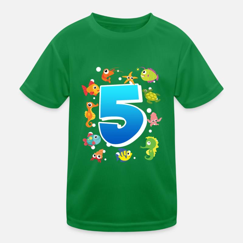 5th birthday boy 5 years Kids Functional T-Shirt
