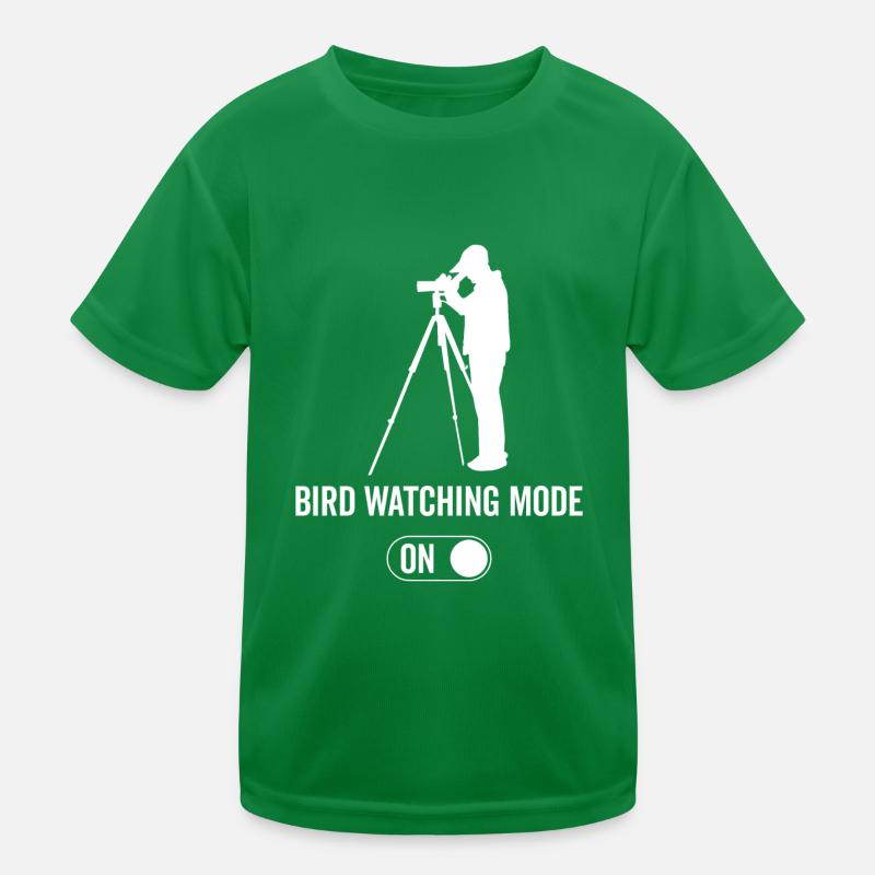 Mode d’observation des oiseaux activé - Observation des oiseaux T-shirt sport Enfant