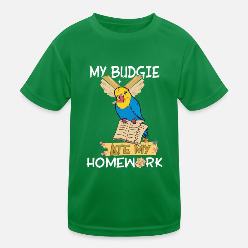 The budgie ate my homework Kids Functional T-Shirt