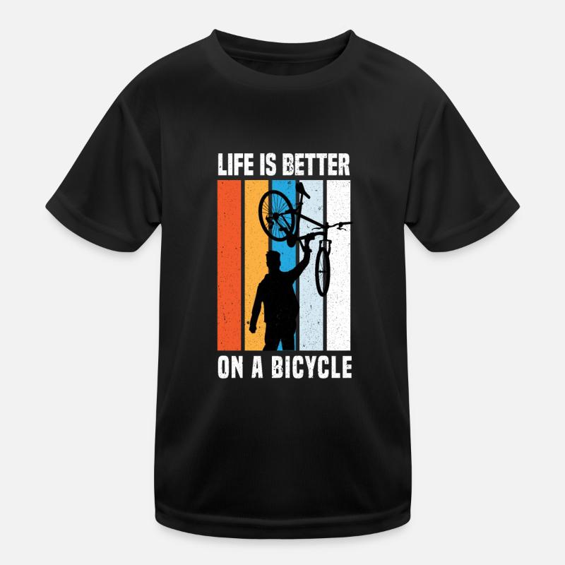 Bicycle Cyclist Cyclists Bike Tour Kids Functional T-Shirt