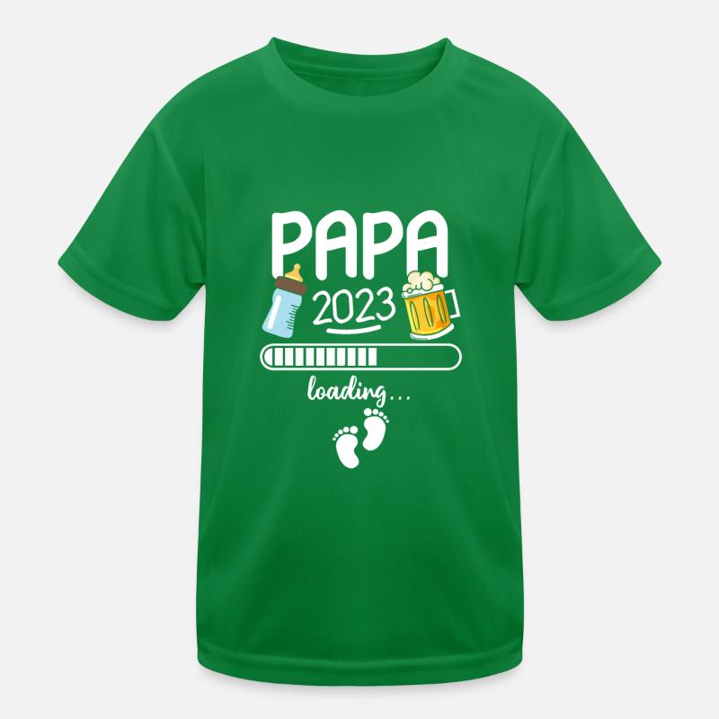 Werdender Papa 2023 Loading Kinder Funktions-T-Shirt