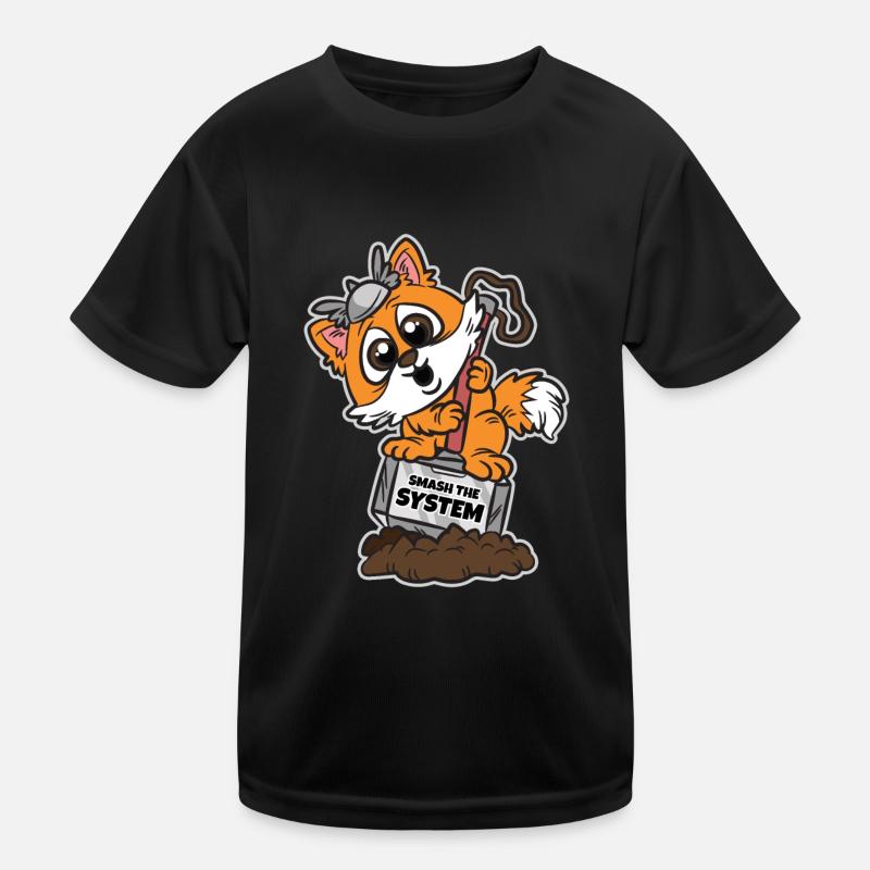 Smash the system anarchist Corgi Kids Functional T-Shirt