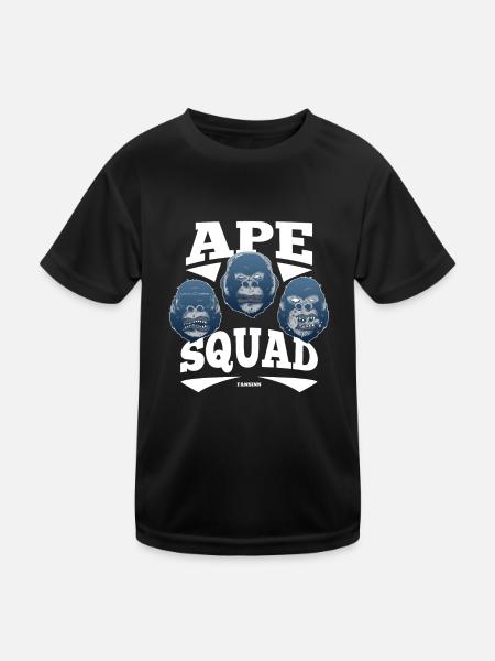 Ape Squad - Kids Functional T-Shirt - black - Front