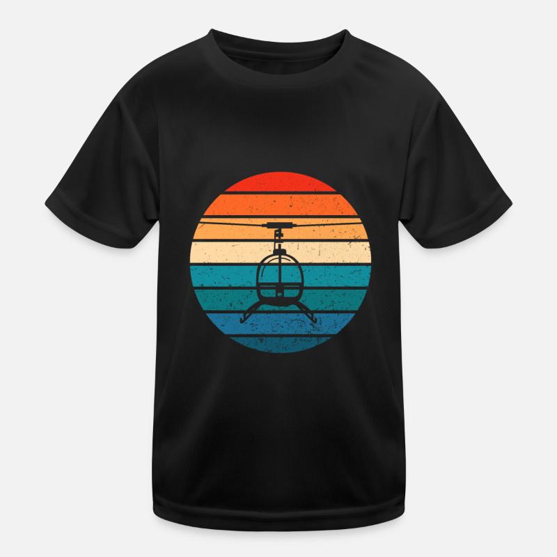 Model Making Helicopter Helicopter Pilot Flying Kids Functional T-Shirt