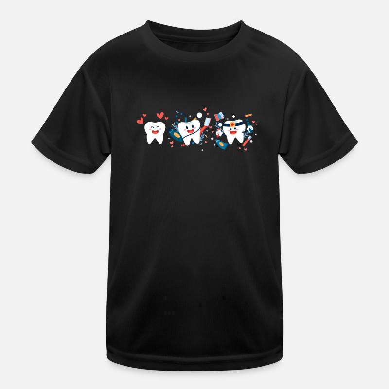Zähne Kinder Funktions-T-Shirt