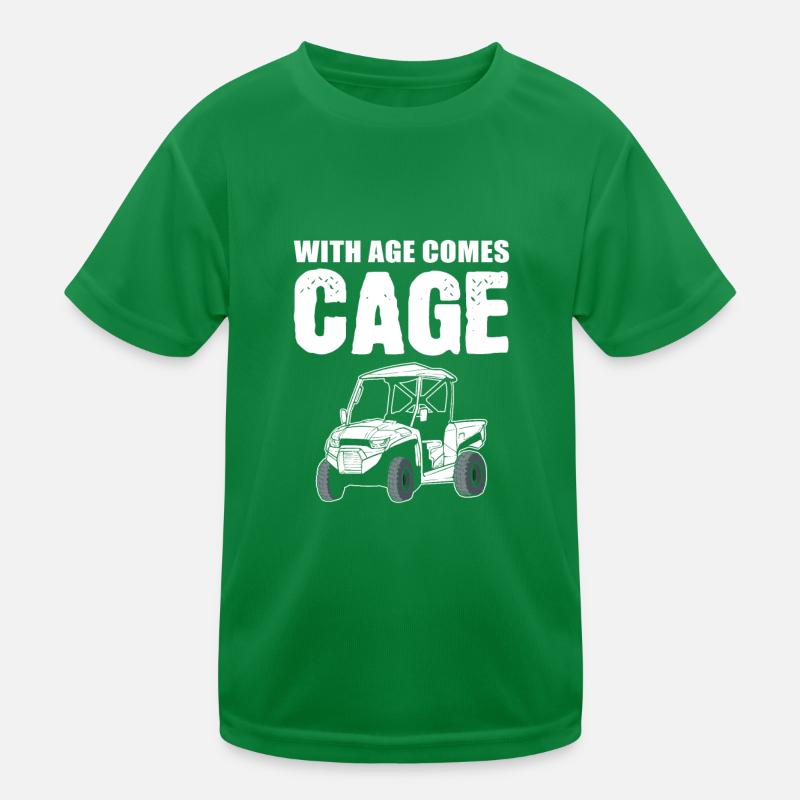 With Age Comes Cage SXS UTV Kids Functional T-Shirt