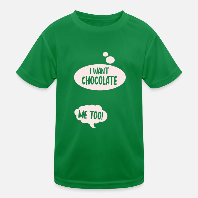 I want chocolate pregnancy Kinder Funktions-T-Shirt