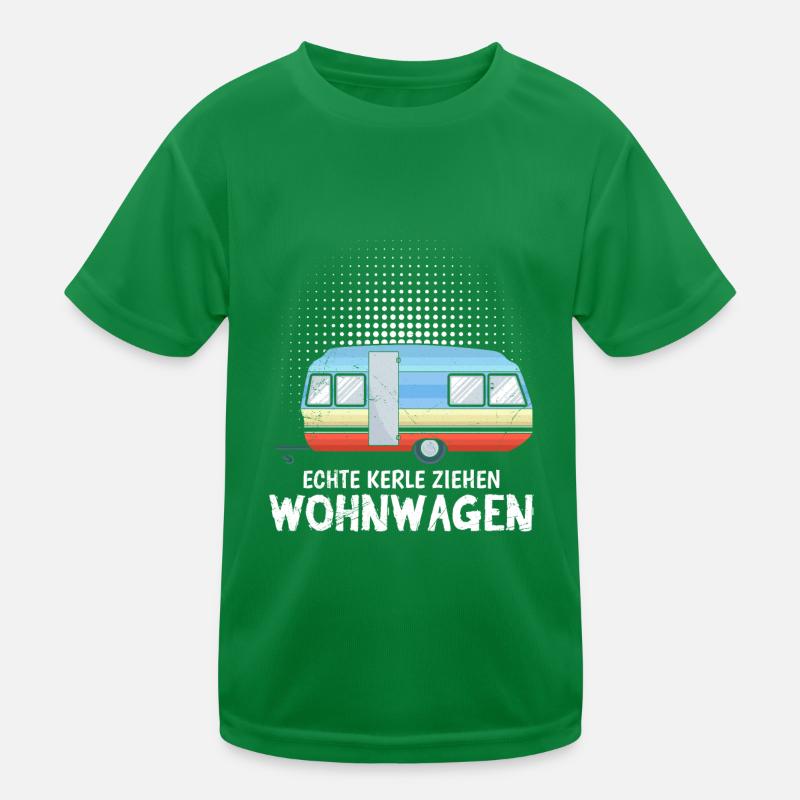 Echte Kerle ziehen Wohnwagen Camper Kinder Funktions-T-Shirt