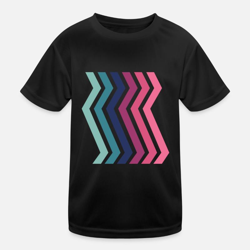 Geometrische Muster Retro Arcs Geometric Pattern Kinder Funktions-T-Shirt
