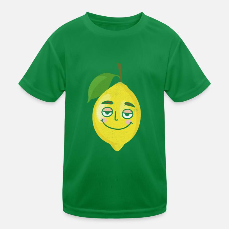 Lächelnde Zitrone Lustige Zitrone Früchte Kinder Funktions-T-Shirt