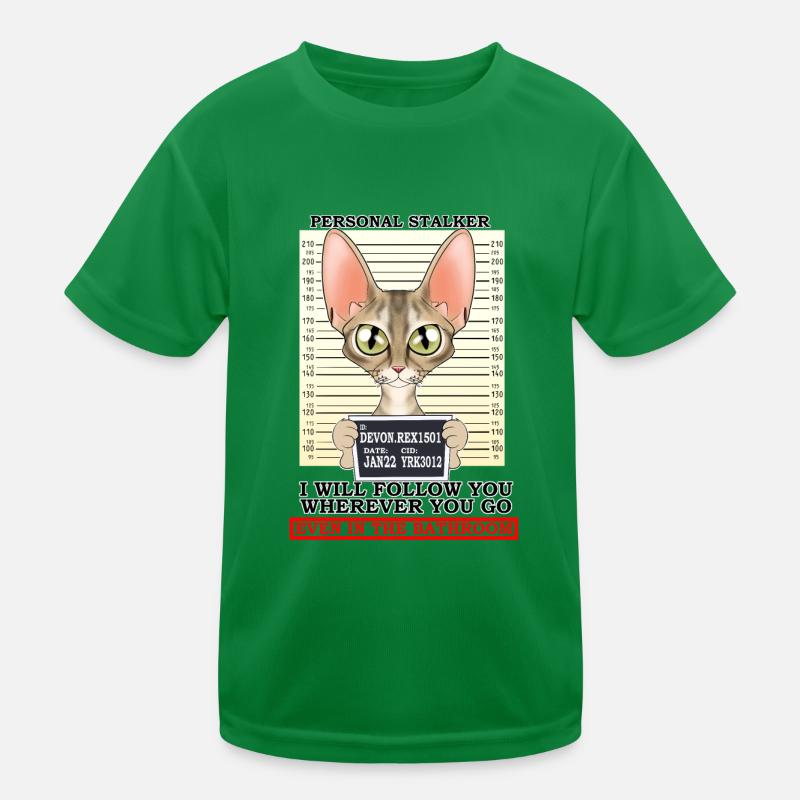 Devon Rex Cat I Cat Lover I Personal Stalker Kinder Funktions-T-Shirt