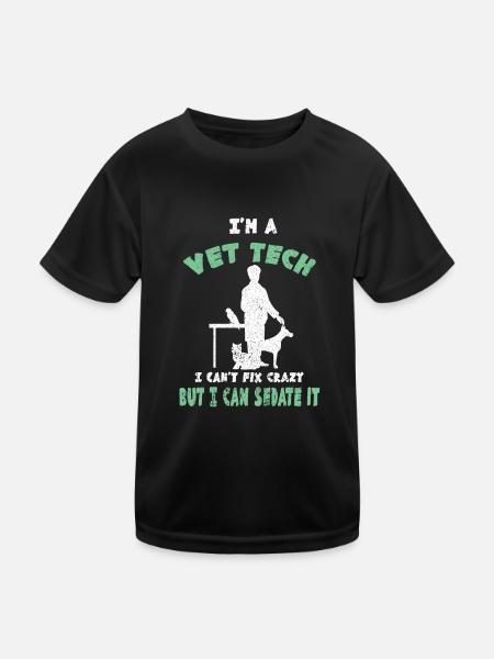 Tierarzt Tierarztpraxis Tiermediziner Veterinär - Kinder Funktions-T-Shirt - Schwarz - Vorne