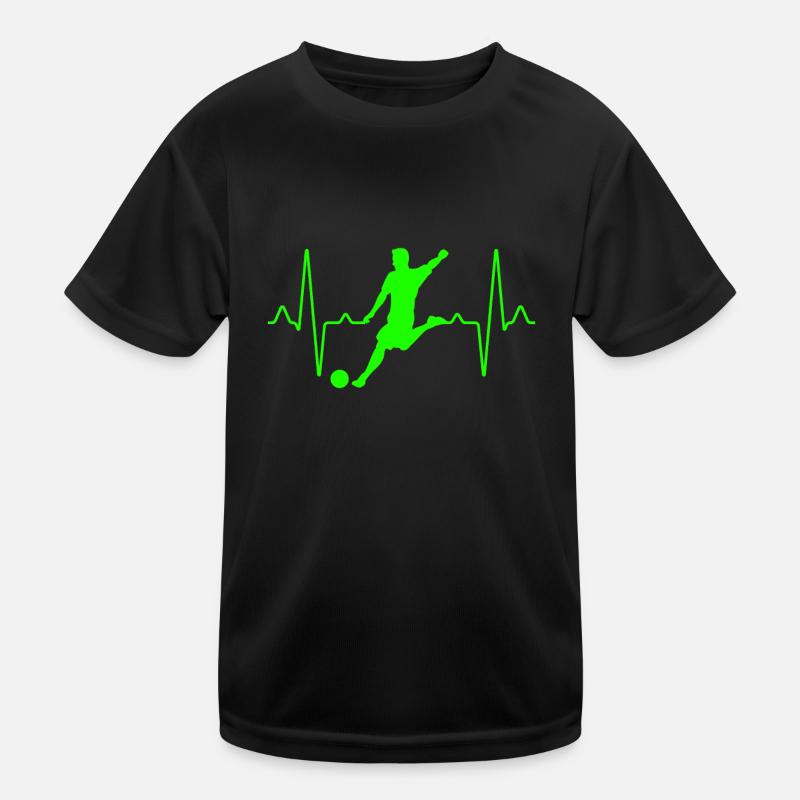 Fußball Herzschlag Kinder Funktions-T-Shirt