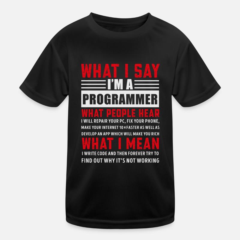 Lustige Programmierung Programmierung Programmierer Geschenk - Kinder Funktions-T-Shirt - Schwarz