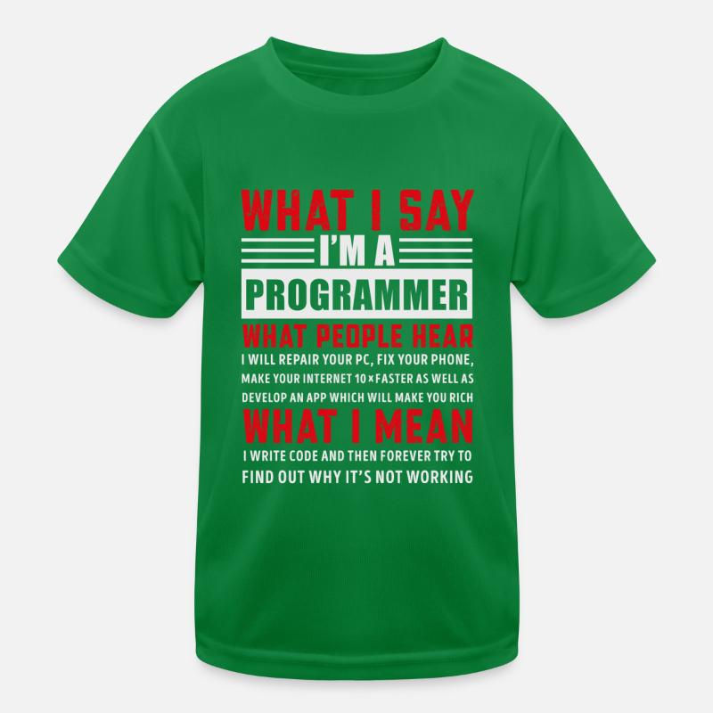 Drôle de programmation Coding Programmer Cadeau T-shirt sport Enfant