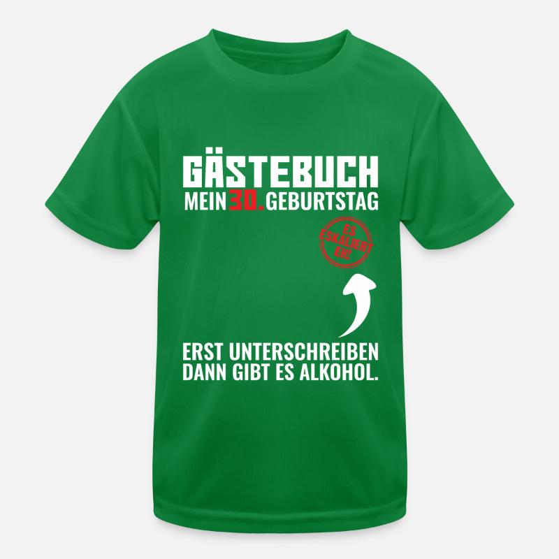 30 Geburtstag Gästebuch Kinder Funktions-T-Shirt