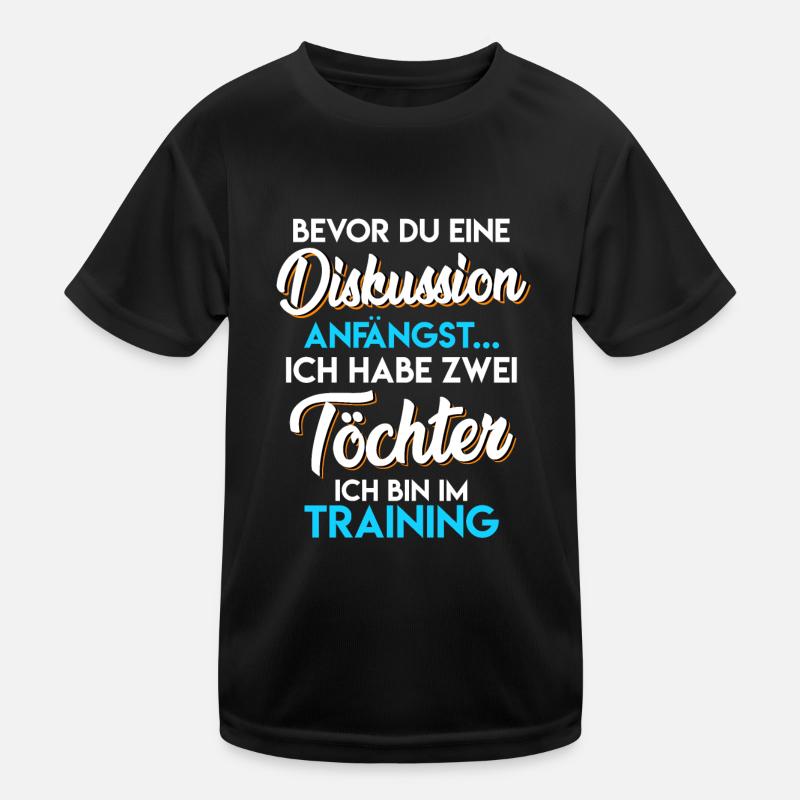 Vater 2 Söhn Papa 2 Kinder Kinder Funktions-T-Shirt