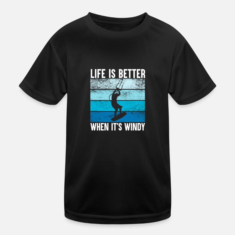 Kitesurf Rétro Kiteboard Kitesurfer T-shirt sport Enfant