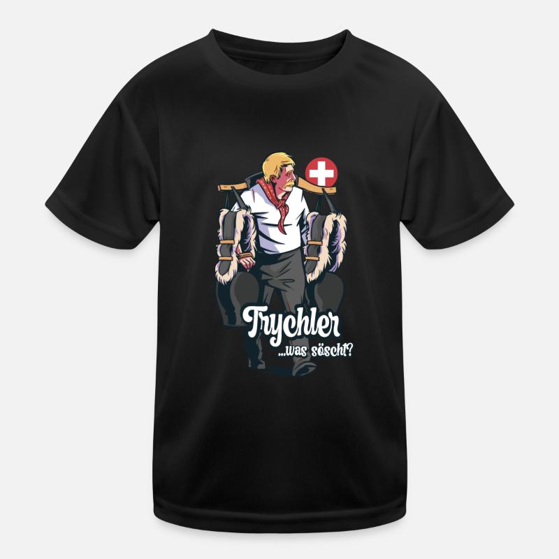 Trychler was söscht Kinder Funktions-T-Shirt