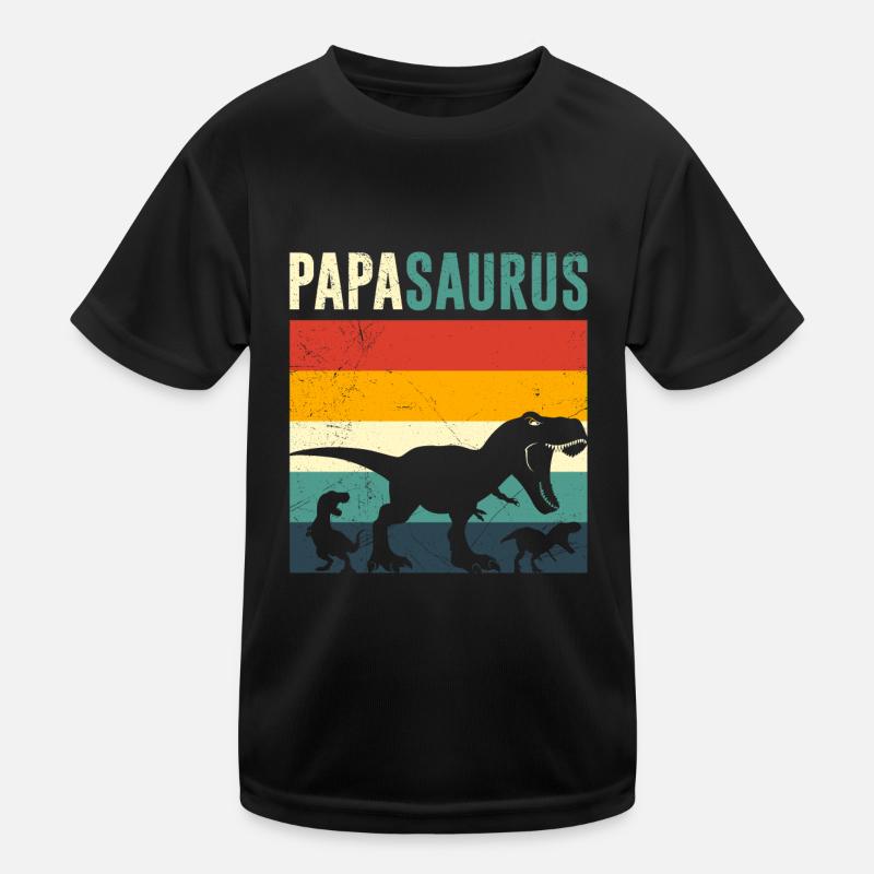 Vintage Papa Spruch Papasaurus Kinder Funktions-T-Shirt