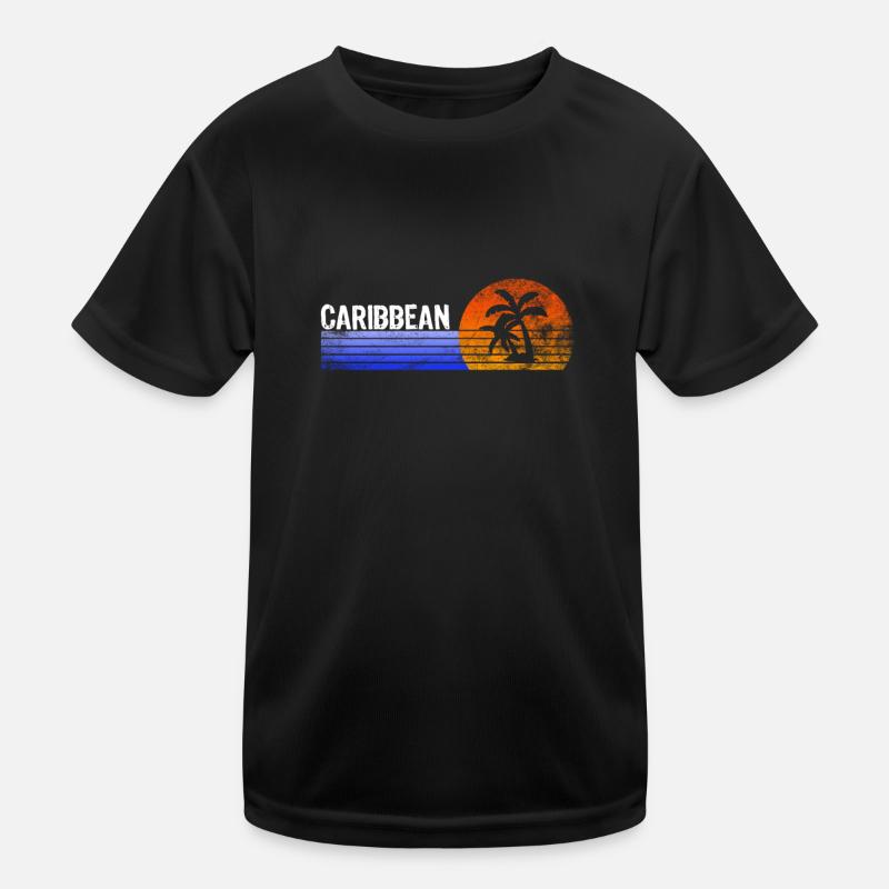 Karibik Urlaub Reise Retro Erholung Relaxen Kinder Funktions-T-Shirt