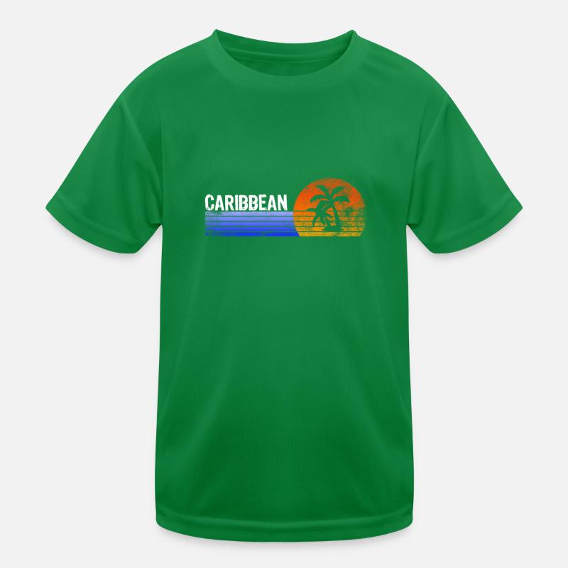Caraïbes Vacances Voyage Rétro Loisirs Relax T-shirt sport Enfant