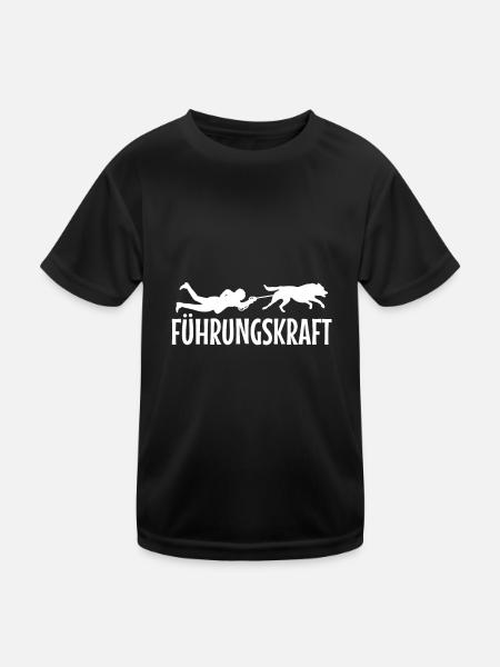Führungskraft Hund, Hundebesitzer - Kinder Funktions-T-Shirt - Schwarz