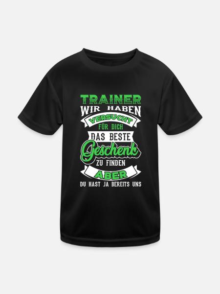 Fußballtrainer Trainer - Kinder Funktions-T-Shirt - Schwarz