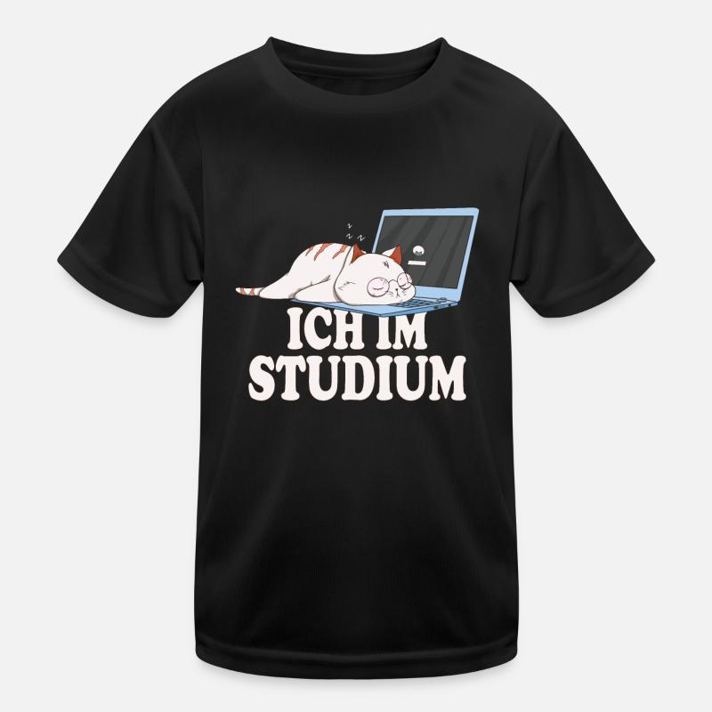 Ich im Studium schlafende katze Kinder Funktions-T-Shirt