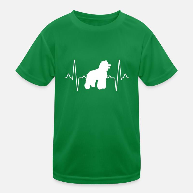 Pudel Herzschlag Kinder Funktions-T-Shirt