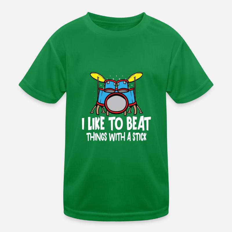 Schlagzeuger Drums Music Drum Set Drumming Kinder Funktions-T-Shirt