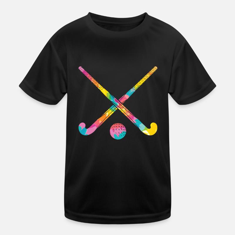 Hippie - Tie-Farbstoff-Feldhockey Kinder Funktions-T-Shirt