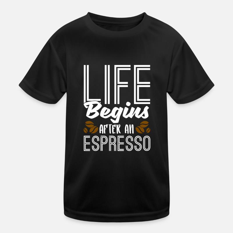 Espresso Coffee Kids Functional T-Shirt