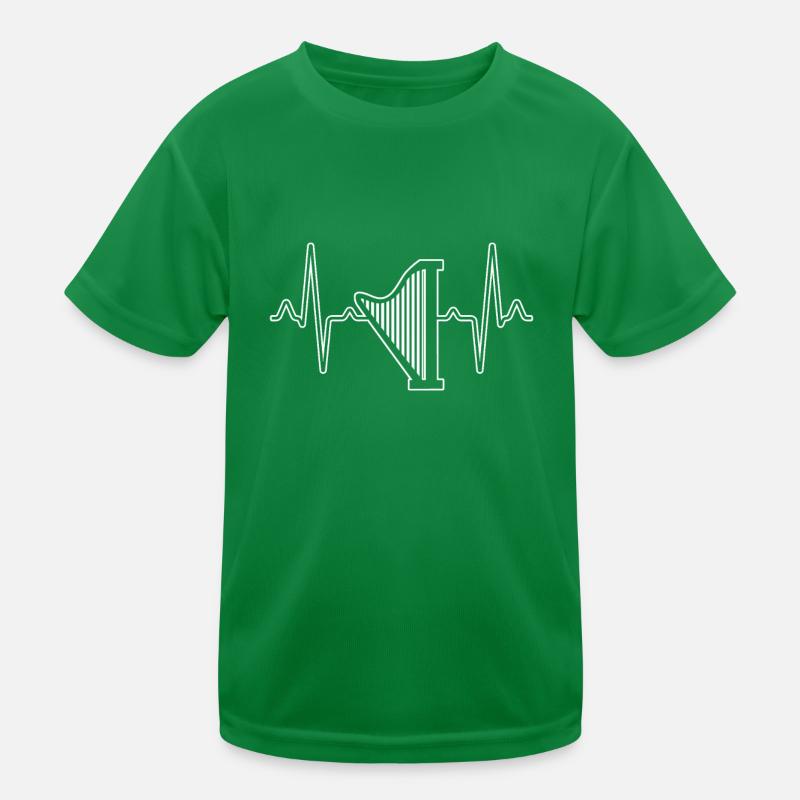 Harp Instrument Kids Functional T-Shirt