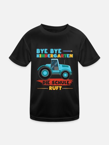 Kinder Kindergarten Die Schule Ruft Einschulung - Kinder Funktions-T-Shirt - Schwarz - Vorne
