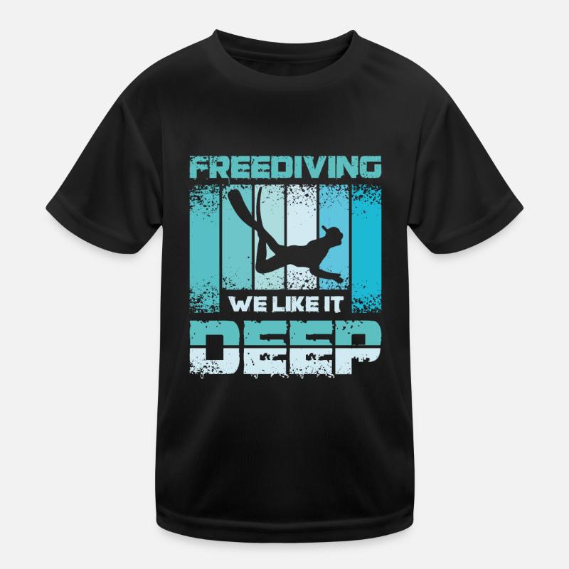 Freediving we like it deep Kids Functional T-Shirt
