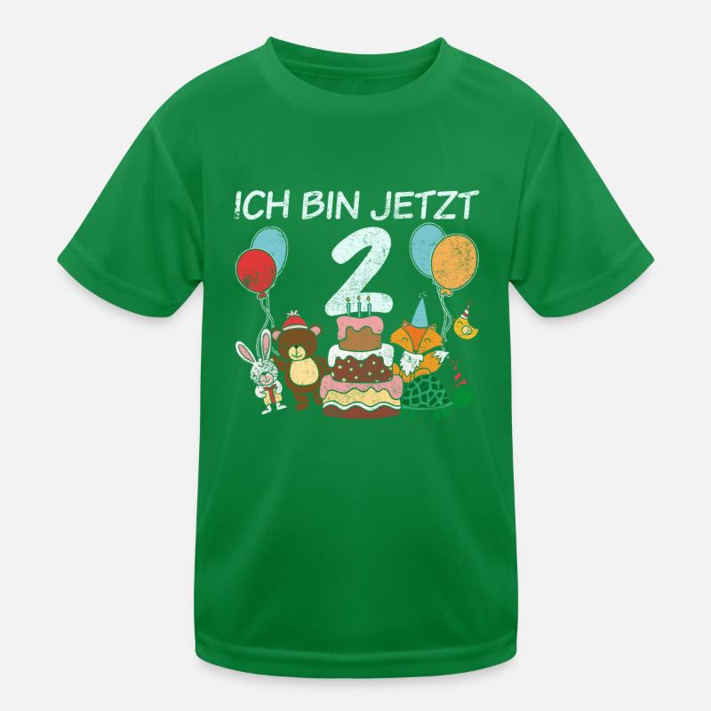 2 Geburtstag Geburtstagsfeier Kindergeburtstag Kinder Funktions-T-Shirt