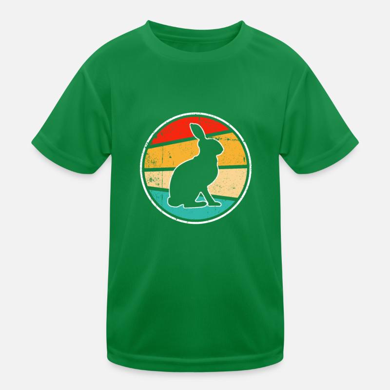 Hase Retro Kinder Funktions-T-Shirt