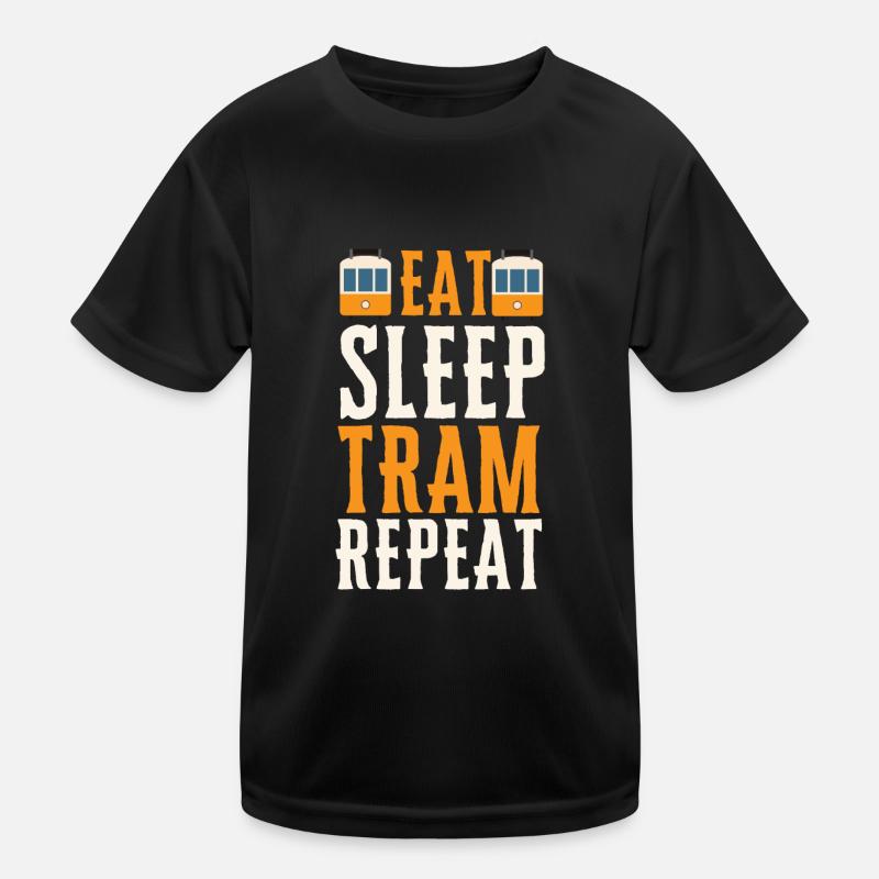 Tram Véhicule Train Tramway Trolley Téléphérique T-shirt sport Enfant