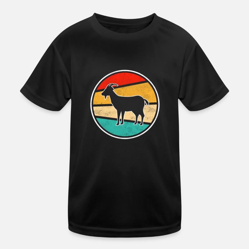 Ziege Retro Kinder Funktions-T-Shirt