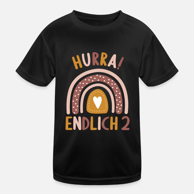 2 Jahre Geburtstagskind Regenbogen 2. Geburtstag Kinder Funktions-T-Shirt