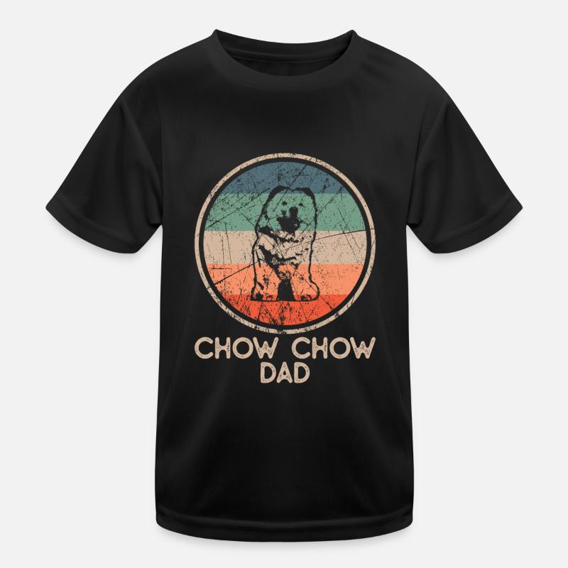 Hund - Vintager Chow-Chow-Vati Kinder Funktions-T-Shirt
